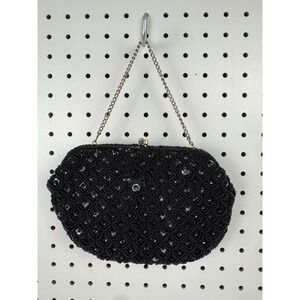 1960s Beaded Hong Kong Evening Bag Sequins Vintage Retro Glam Cocktail Purse